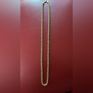 Elegant Gold Rope Chain Necklace